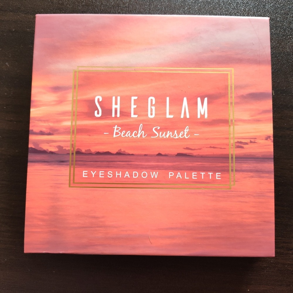 Sheglam eyeshadow palette Beach sunset warm romantic colors make up no box